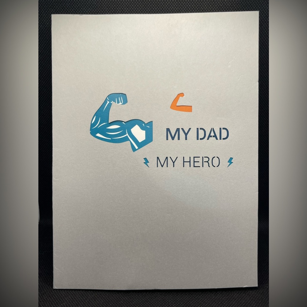 Fathers Day pop up card with envelope